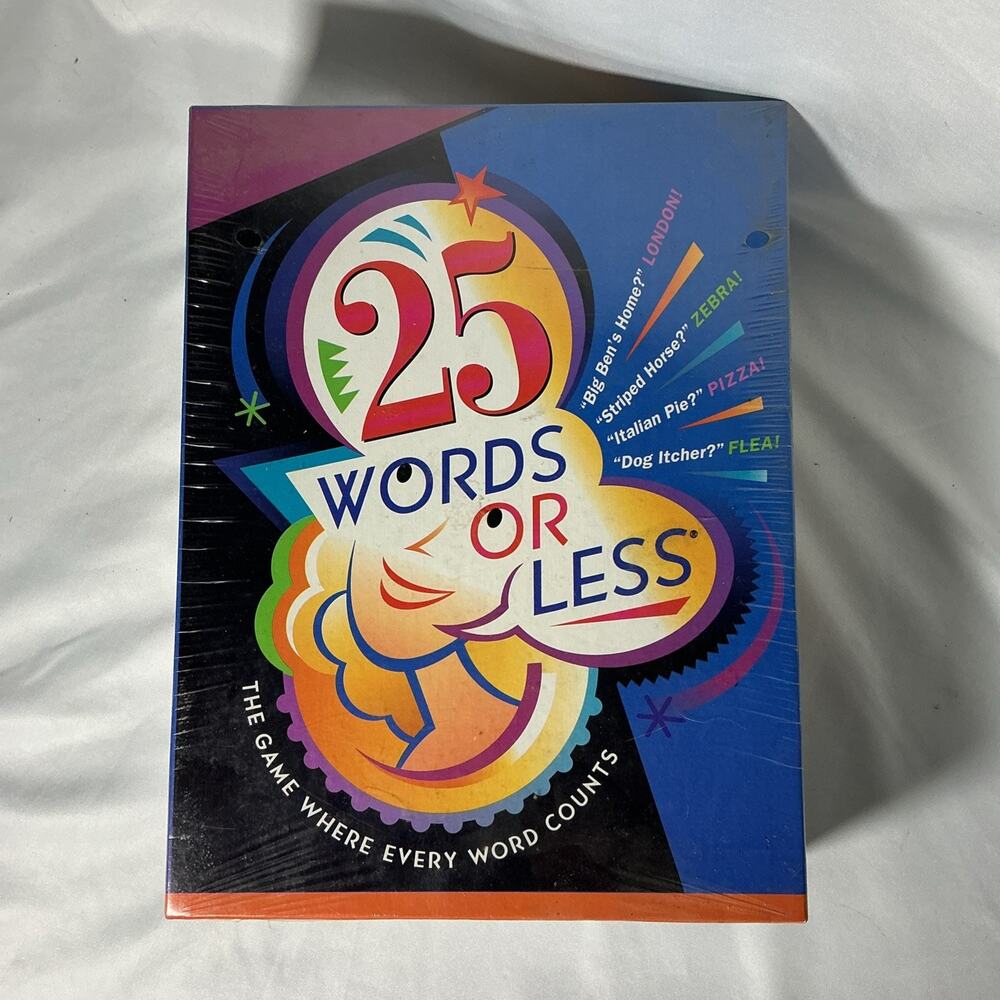 25 Words Or Less Board Word Game New Sealed Party Word Guessing Family Fun Vinta